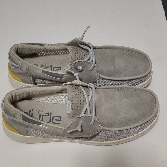 Hey Dude Welsh Grip Shoe Men's Light Gray Size 10 - Picture 4 of 8